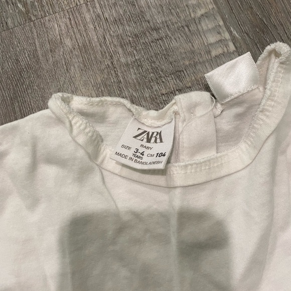 White Zara Baby top, size 3-4 years - Picture 2 of 3